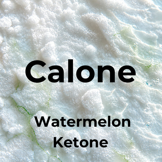 Calone (Watermelon Ketone) – salzig-marine, fruchtig-melonenartige Duftstoffmolekül, Flasche mit Rohstoff