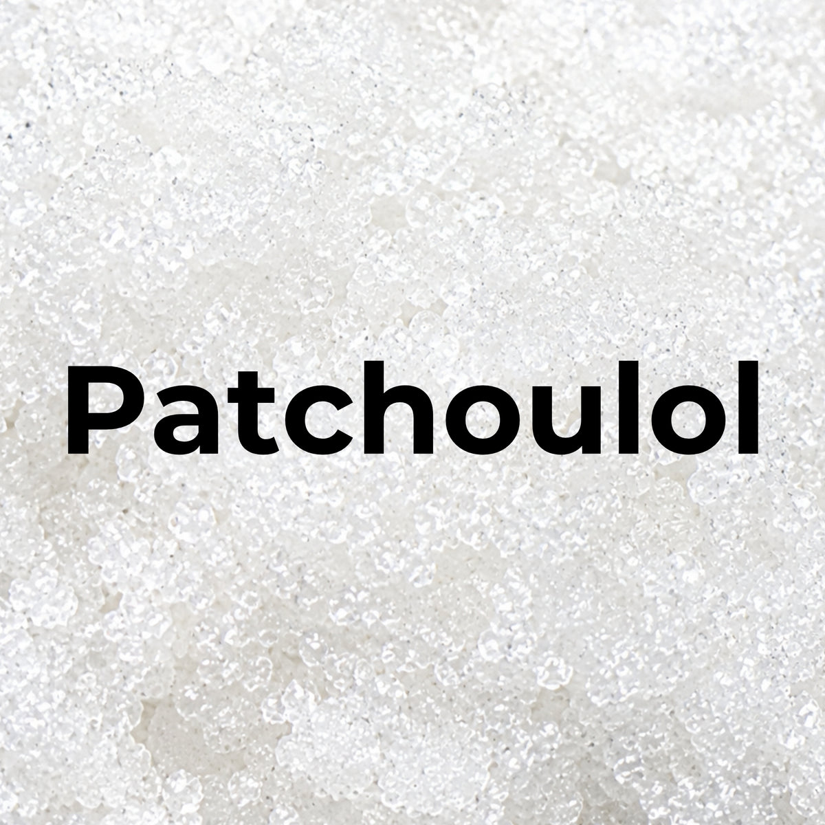 Patchoulol – geruchsbestimmende Hauptkomponente des Patchuliöls, Flasche mit Rohstoff